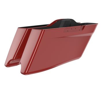 Advanblack Red Hot Sunglo CVO Style Tapered Stretched Extended Saddlebag Bottoms for Harley Davidson 2014+ Touring