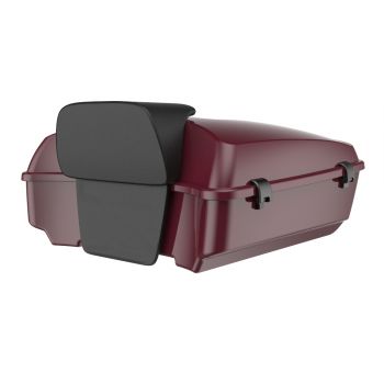 Advanblack Crimson Red Sunglo Chopped Tour Pack Pad Trunk Luggage For '97-'19 Harley Touring Street Electra Road Glide