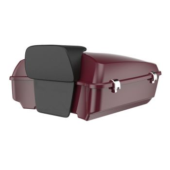 Advanblack Burgundy Metallic  Chopped Tour Pack Pad Trunk Luggage For '97-'21 Harley Touring Street Electra Road Glide
