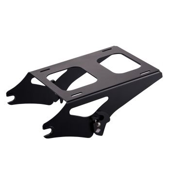 Black Detachable Two Up Tour Pack Mounting Rack Harley Touring '09-'23