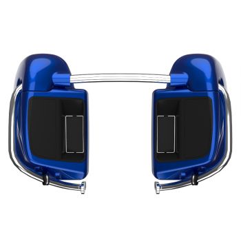 Advanblack Crushed Sapphire Blue Rushmore Lower Vented Fairings for 2014+ Harley Davidson Touring