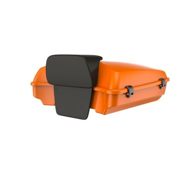 Baja Orange Rushmore Razor Tour Pack Pad Black Latch Hardware For  '97-'22 Harley Touring / Softail