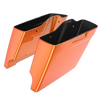 Advanblack Dual Cutout Tequila Sunrise Stretched Extended Saddlebag Bottoms for 2014+ Harley Davidson Touring
