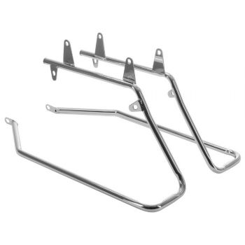 Chrome Hard Saddlebags Conversion Brackets for '84-'17 Softail Heritage, Deluxe, Fatboy, Springer